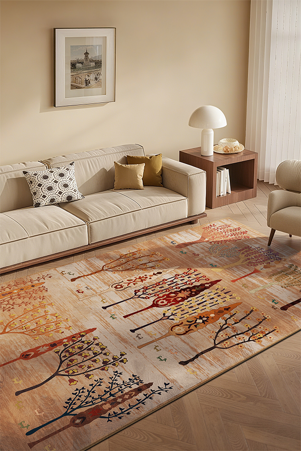 Artistic Multicolor Ethnic Pattern Rectangular Area Rug, Retro, Rugsfun