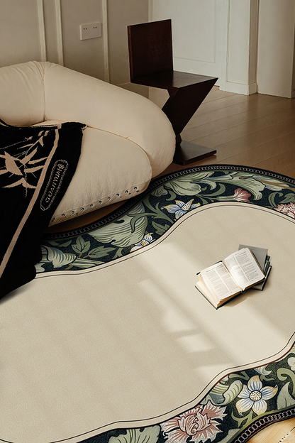 Artistic Multicolor Irregular Area Rug, American Retro, Rugsfun