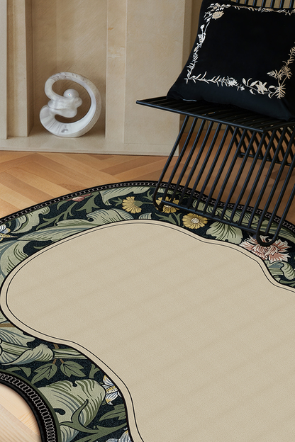 Artistic Multicolor Irregular Area Rug, American Retro, Rugsfun