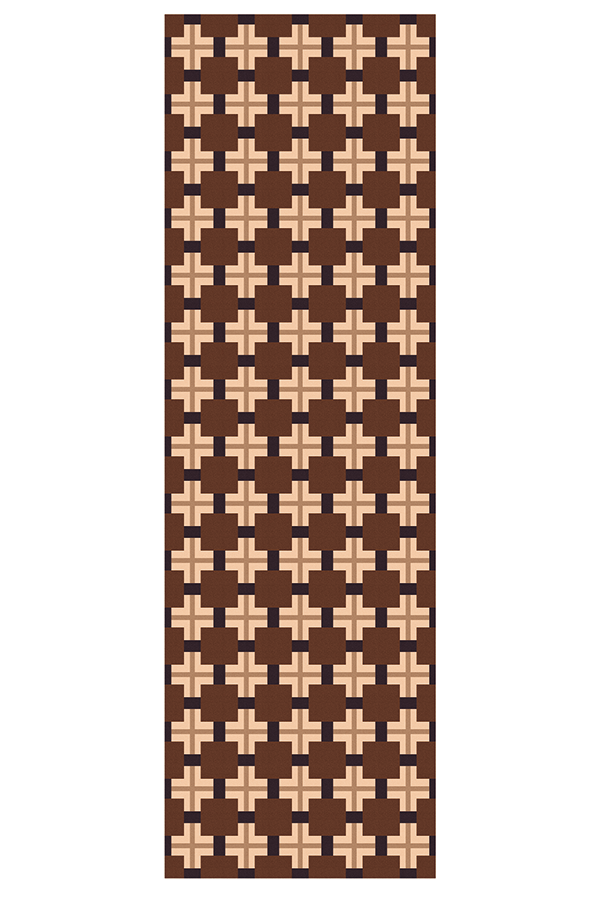 Non-Slip Brown & White Checkerboard Kitchen Rug Runner, American, Rugsfun