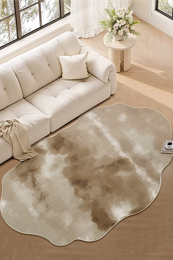 Artistic Irregular Gradient Area Rug, Luxury High-End, Rugsfun
