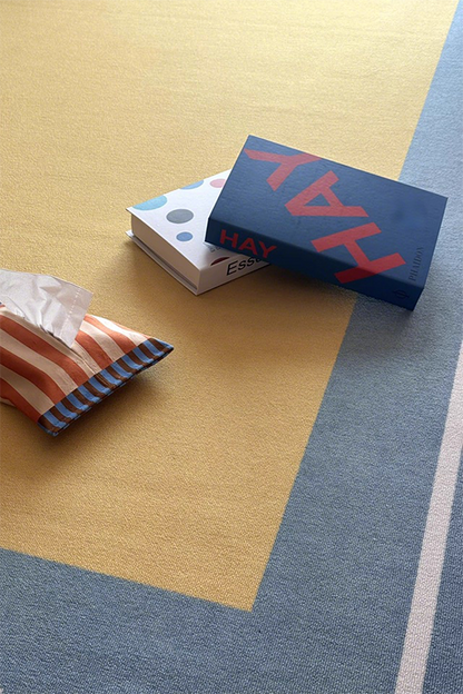 Artistic Yellow Geometric Premium Area Rug, Geometric, Rugsfun