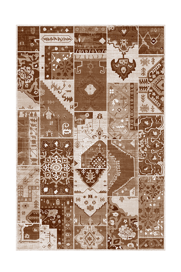 Non-Slip Multicolor Pattern Area Rug, Mid-Century Modern, Rugsfun