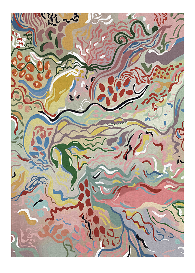 Artistic Natural Print Rectangular Area Rug, Gothic Style, Rugsfun