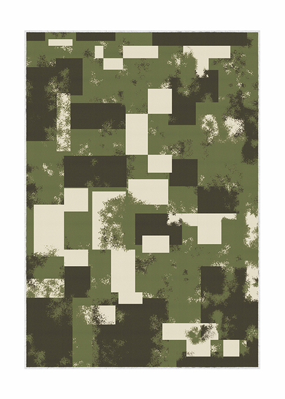 Waterproof Blue & White Checkerboard Area Rug, Retro, Rugsfun