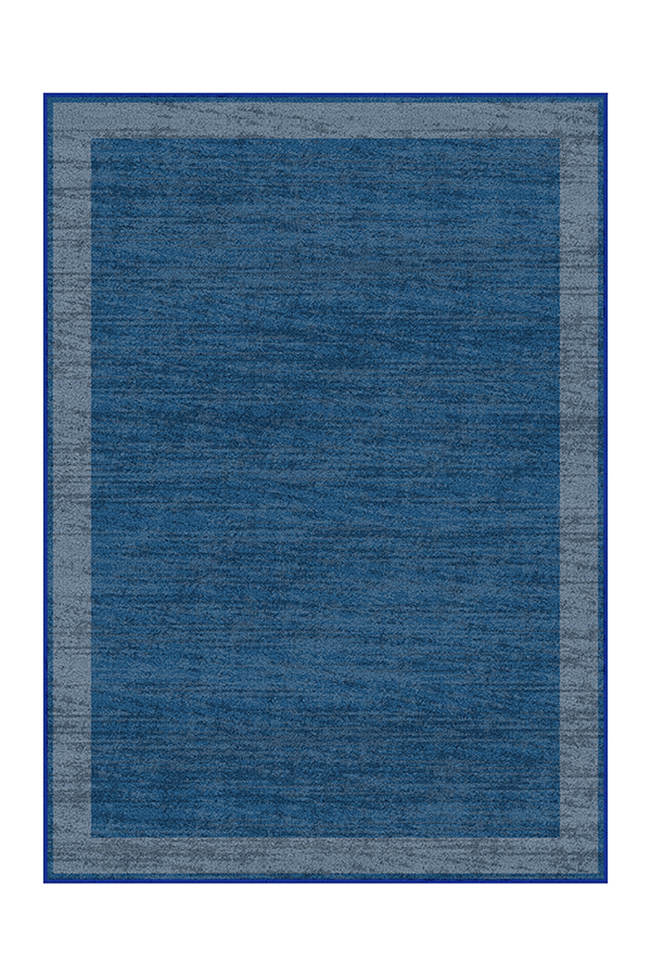 Non-Slip Blue Elegant Area Rug, Retro, Rugsfun