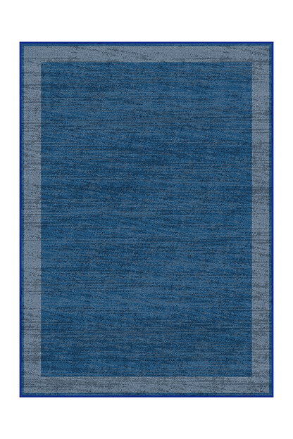 Non-Slip Blue Elegant Area Rug, Retro, Rugsfun