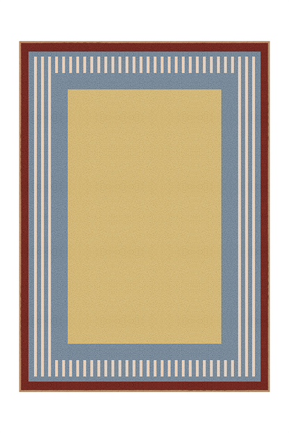 Artistic Yellow Geometric Premium Area Rug, Geometric, Rugsfun