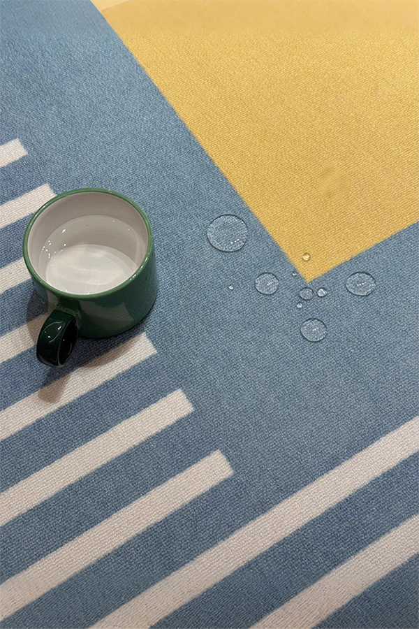 Artistic Yellow Geometric Premium Area Rug, Geometric, Rugsfun